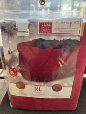 Holiday Tree Storage Tote - Red NIP